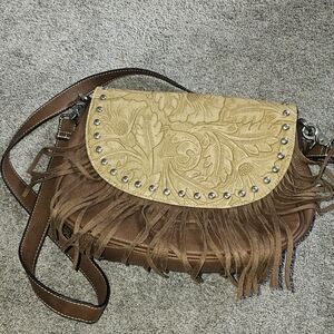 Blazin Roxx Tooled Fringe Purse